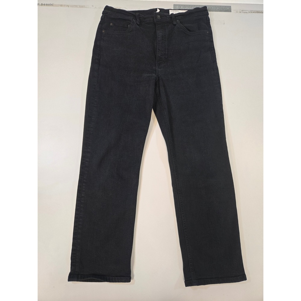 Rag & Bone Womens Wren Black High Rise Crop Ankle Slim Jeans Size 32